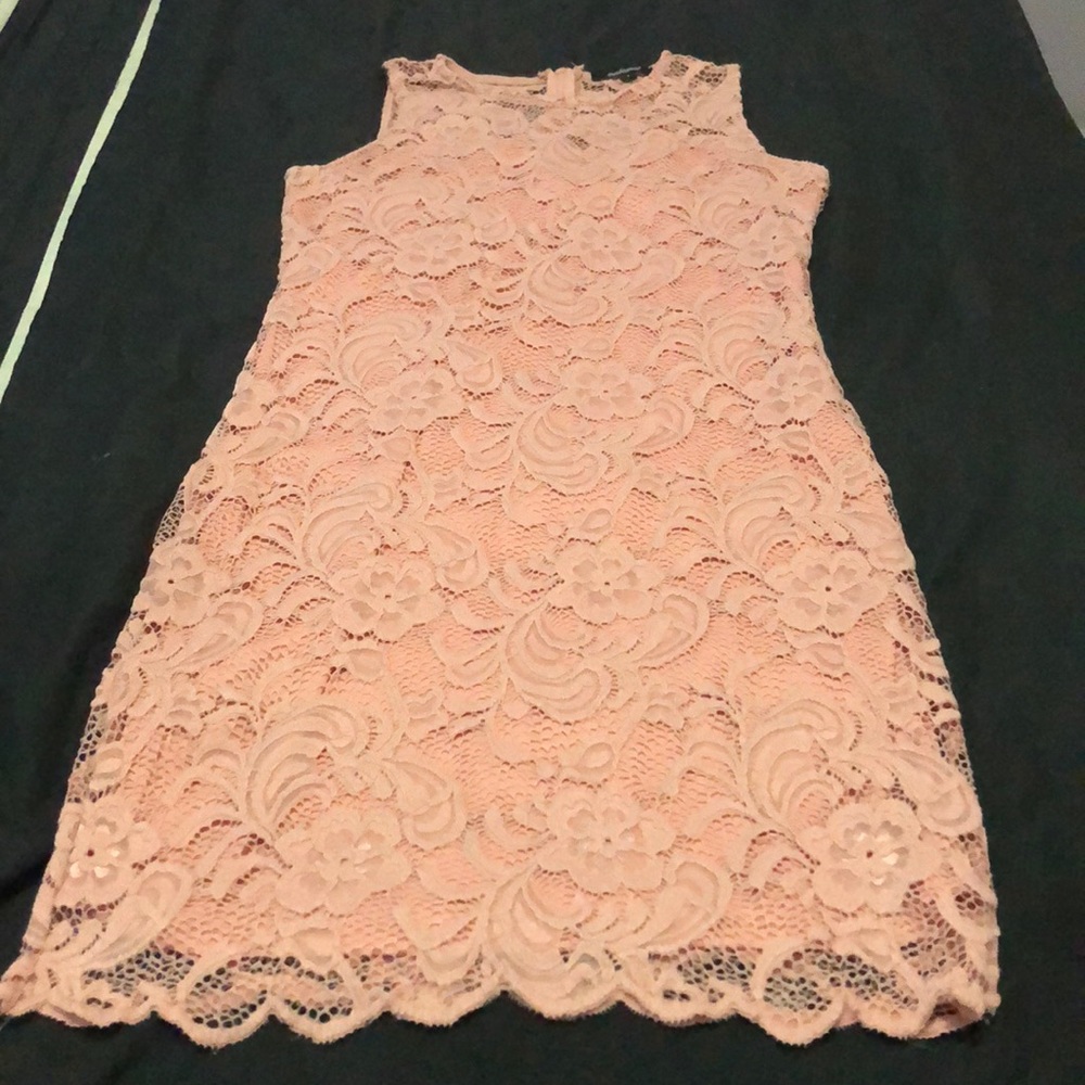 Blush lace dress